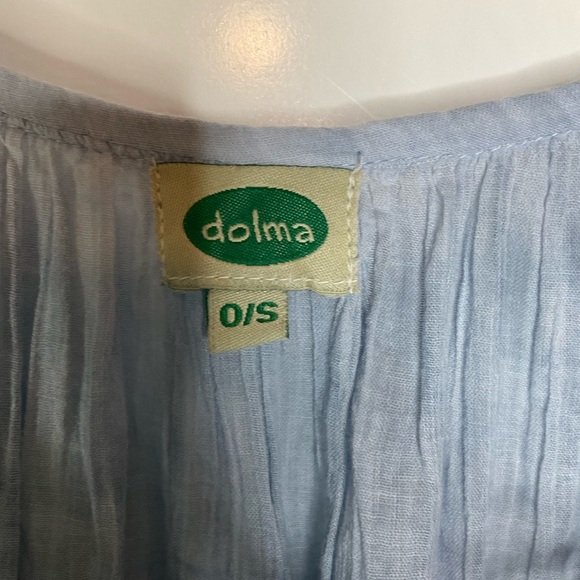 Dolma Elana Embroidered Dress in Sky Blue - Picture 5 of 6